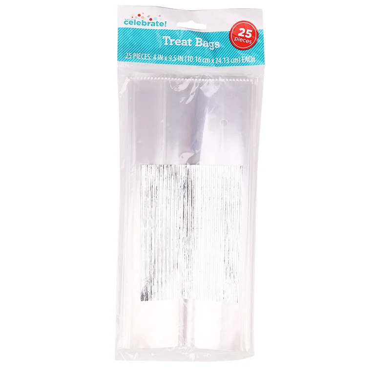 Way To Celebrate 25ct Cello Bag, Clear, With twist | Walmart (US)