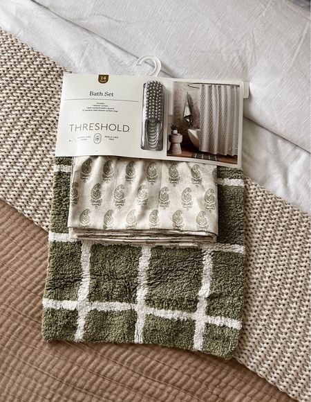 I found this super cute shower curtain, bath mat, and shower curtain hooks set for just $25! 

#LTKfindsunder50 #LTKhome