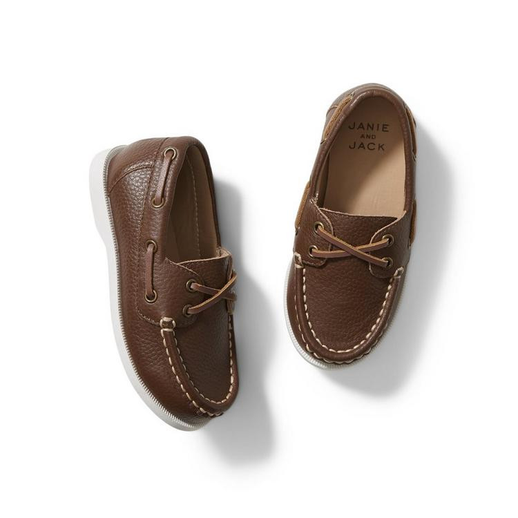 Leather Boat Shoe | Janie and Jack
