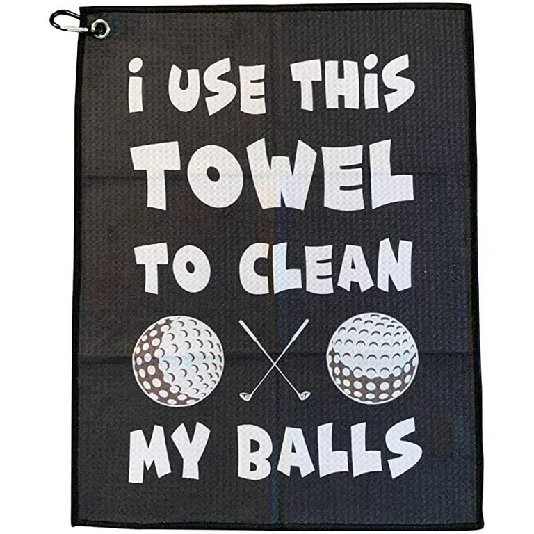 SHANKITGOLF Funny clean Golf Ball Golf Towel With Clip - Walmart.com | Walmart (US)
