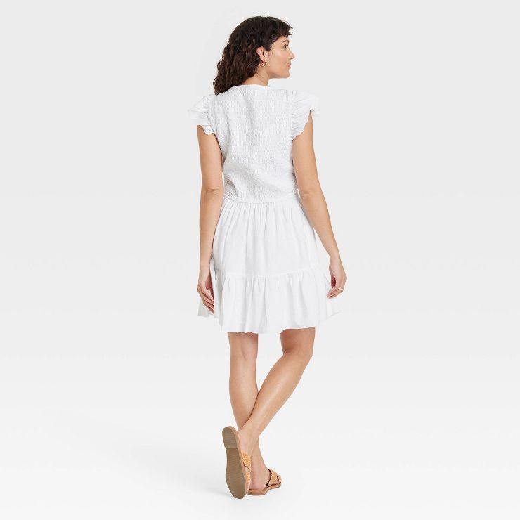 Women's Ruffle Short Sleeve Smocked Dress - Universal Thread™ | Target