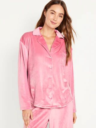 Velour Pajama Shirt for Women | Old Navy (US)