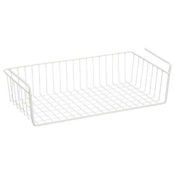 metaltex Large Undershelf Basket White | The Container Store