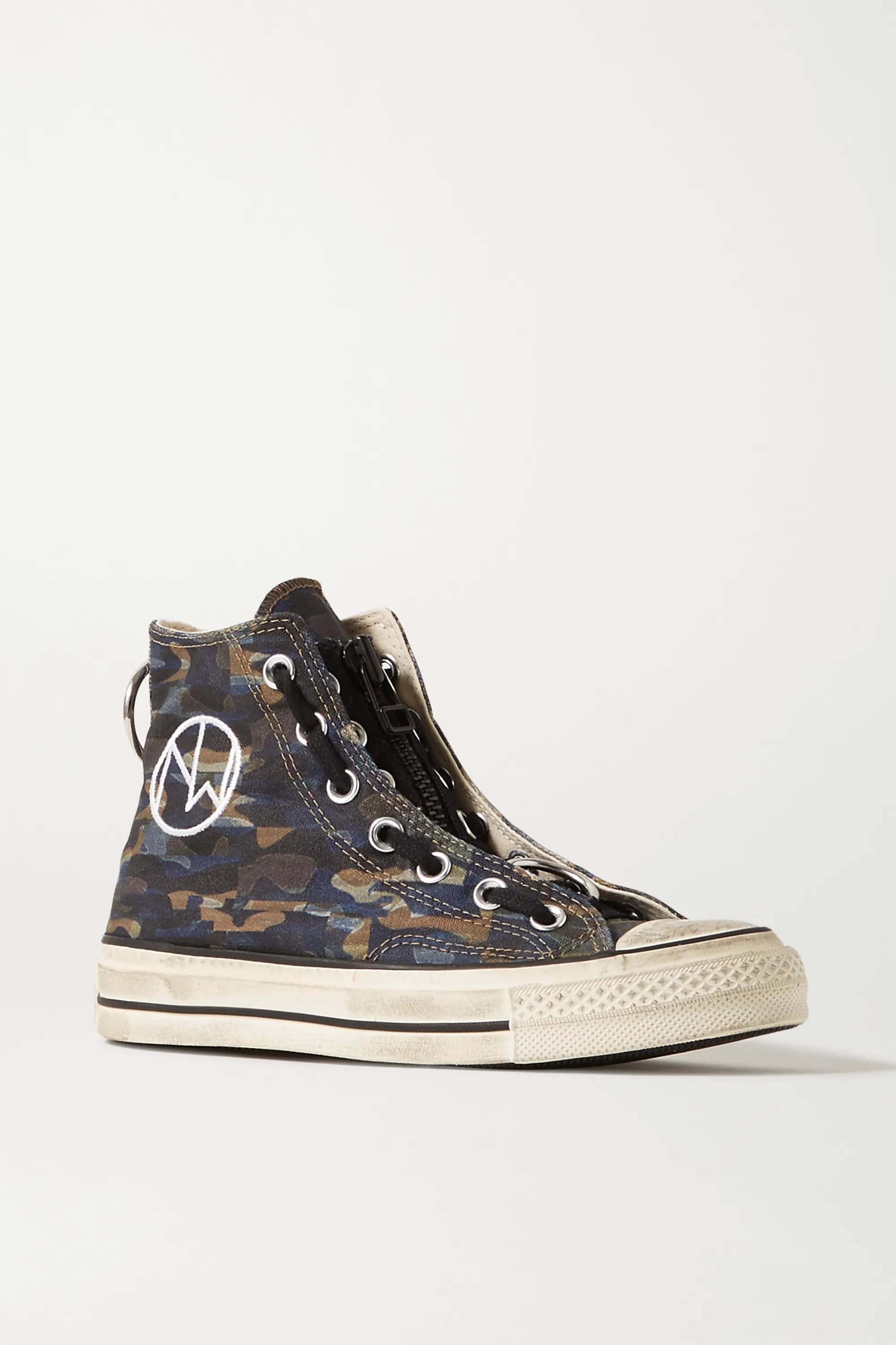 + Undercover Chuck Taylor All Star 70 embellished camouflage-print canvas high-top sneakers | NET-A-PORTER (US)