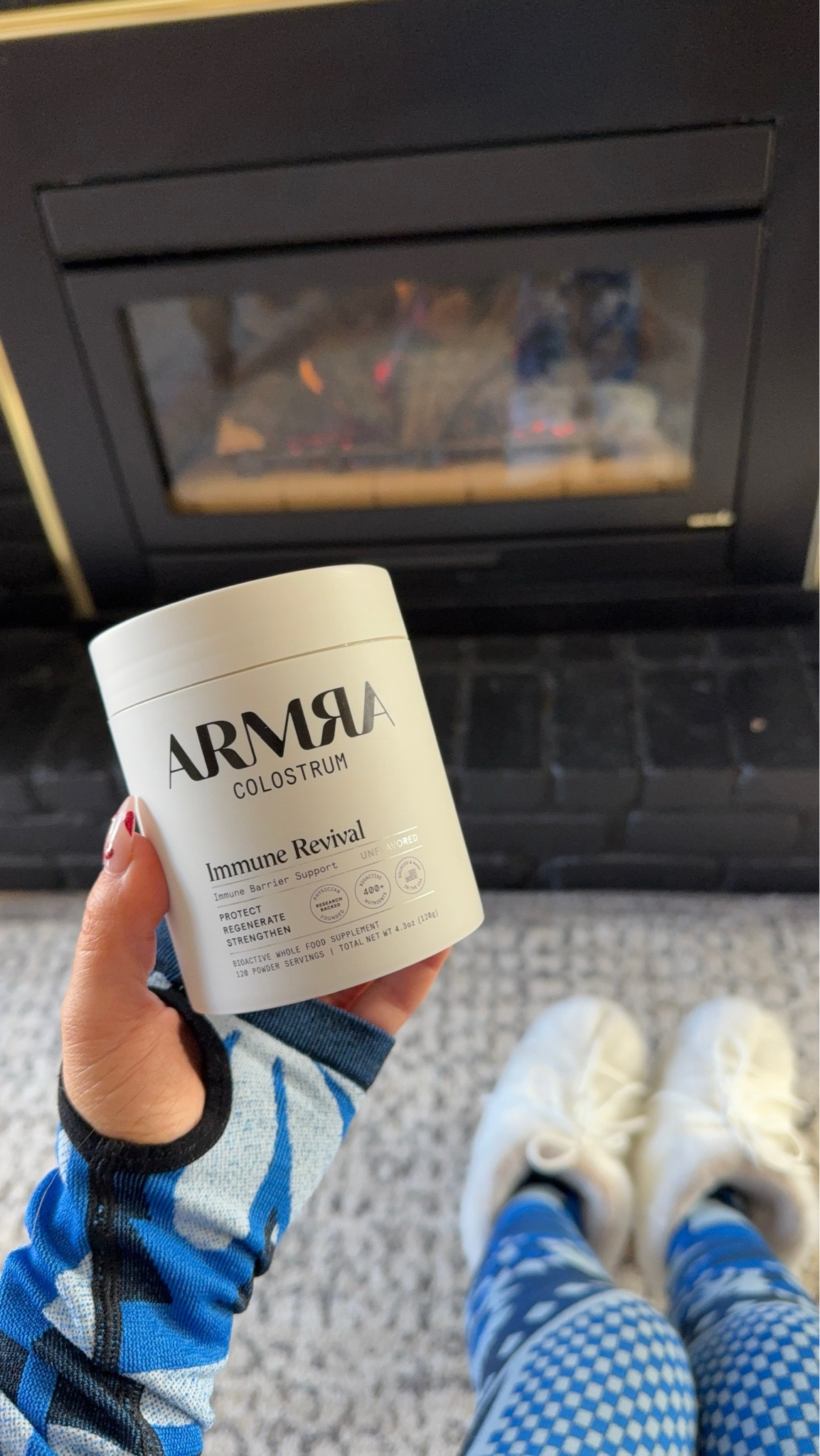Armra cruelty free colostrum supplement minute support powder supplement blue free people skin base layer. 

Wearing my usual smalls. 

#LTKBeauty #LTKTravel #LTKSeasonal