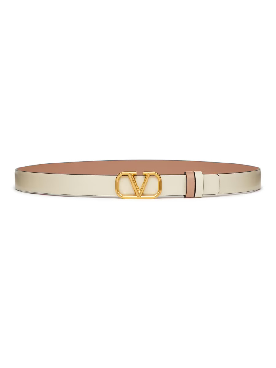Reversible VLogo Signature Belt in Glossy Calfskin 20MM | Saks Fifth Avenue
