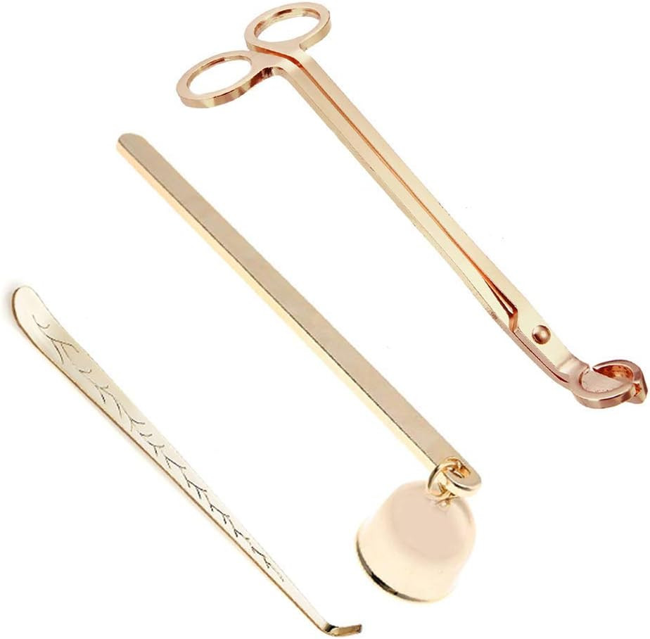 LOVE MEI Stainless Steel 3 in 1 Candle Accessory Set, Candle Wick Trimmer Candle Cutter, Candle S... | Amazon (US)