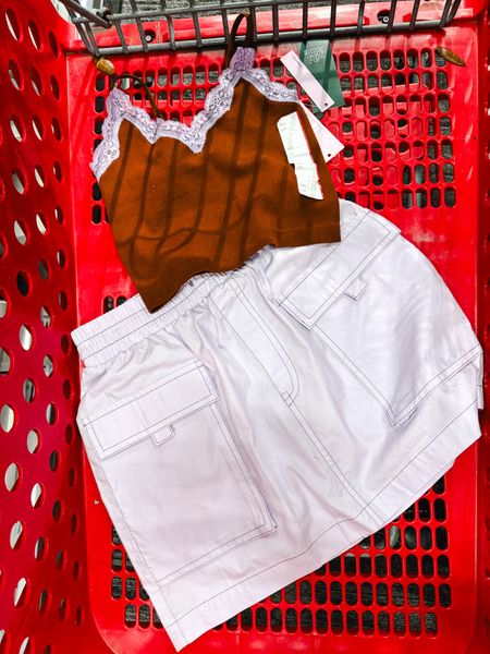 Cute Y2K inspired outfit at Target! The cargo skirt takes me back along with the lace trim tanks 

Spring outfit 
Resort wear 
Gen Z 
Summer outfit 

#LTKSeasonal #LTKstyletip #LTKmidsize