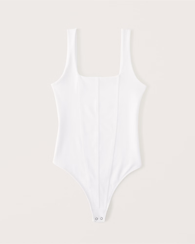 Women's Double-Layered Seamless Fabric Corset Bodysuit | Women's Tops | Abercrombie.com | Abercrombie & Fitch (US)