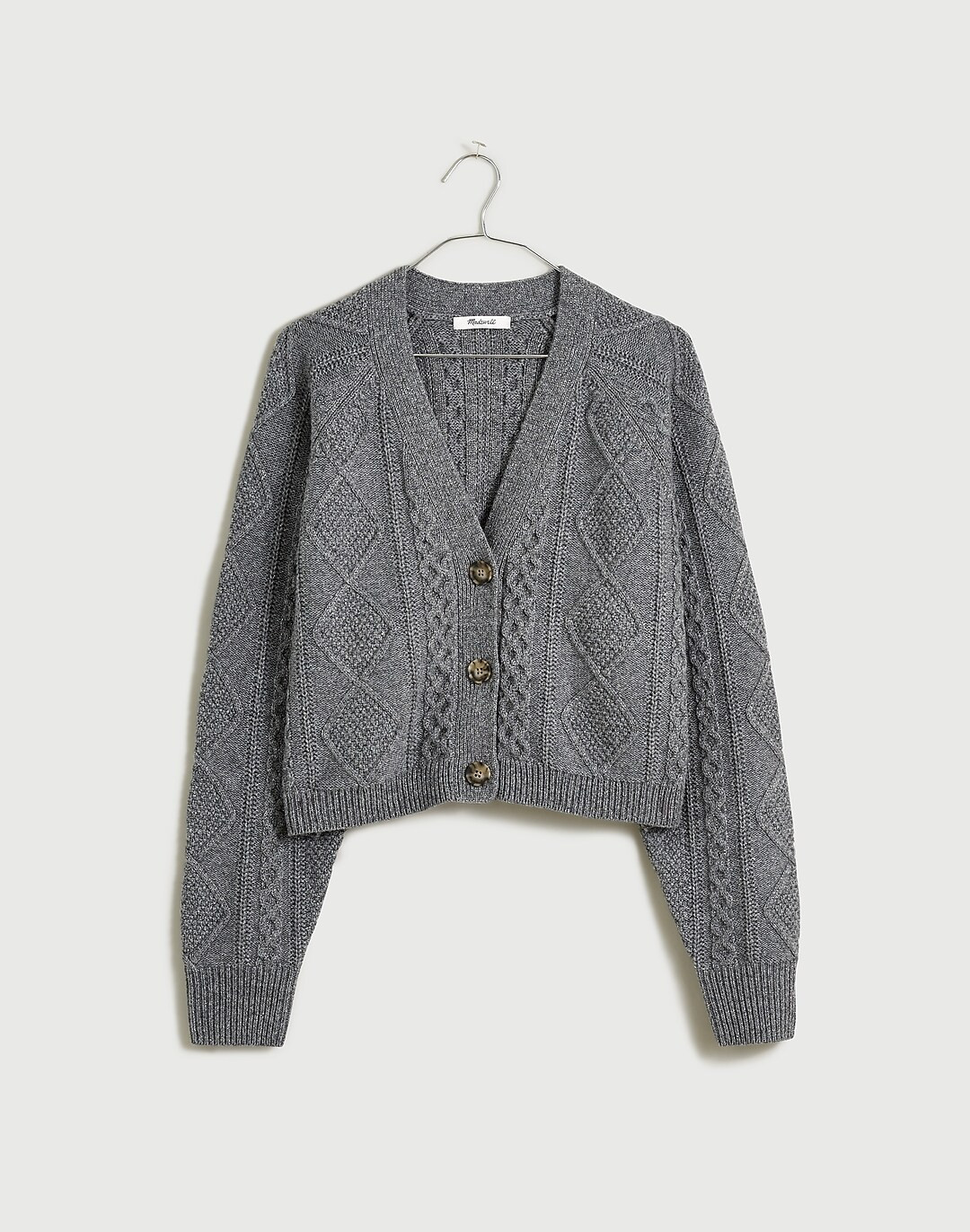 Cable-Knit Cropped Cardigan | Madewell
