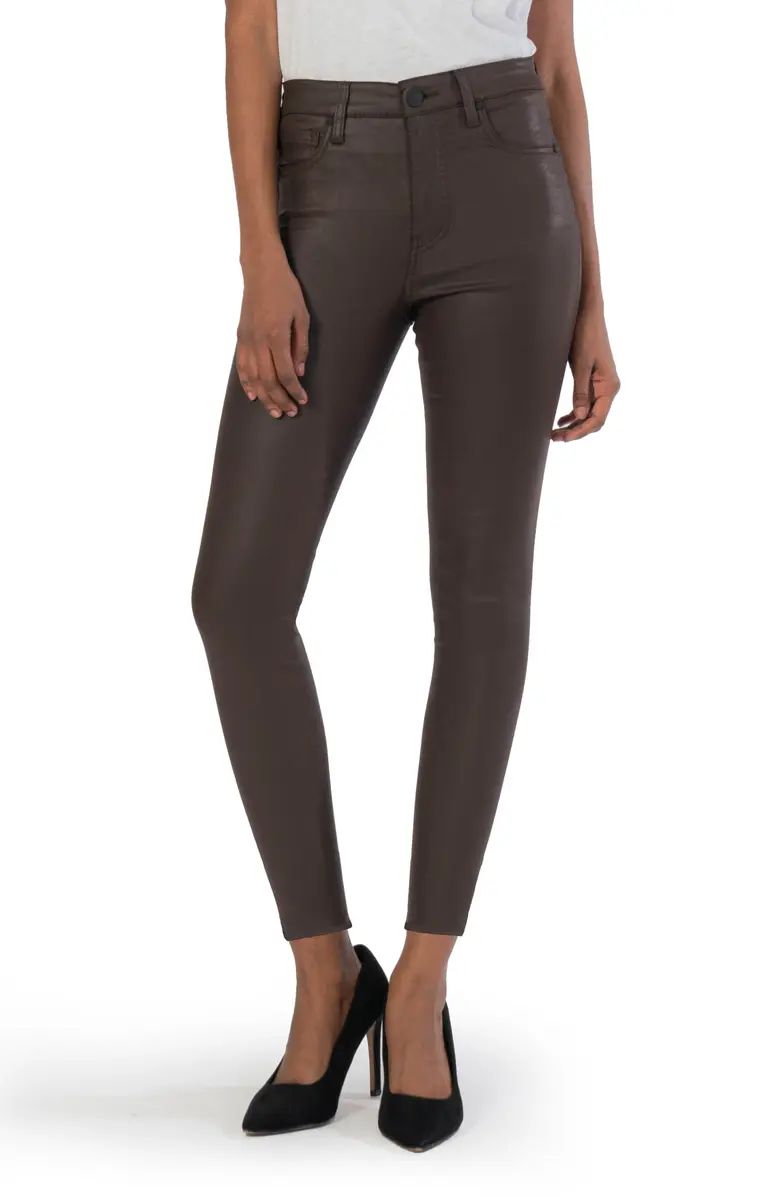 Donna Coated High Waist Ankle Skinny Jeans | Nordstrom