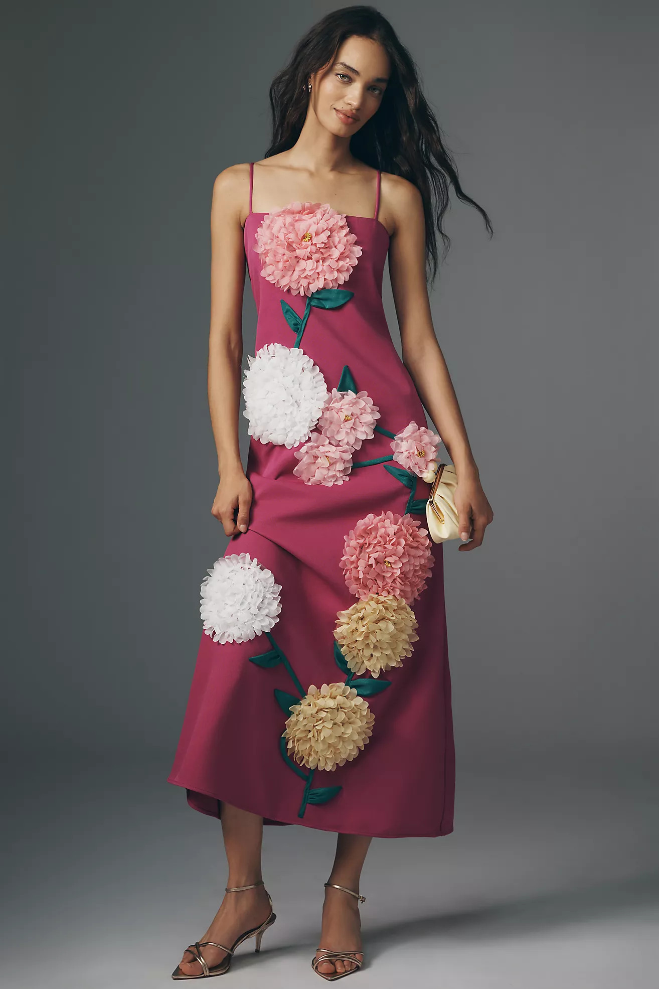 Elliatt Buttercup Floral Appliqu\u00e9 Maxi Dress | Anthropologie (US)