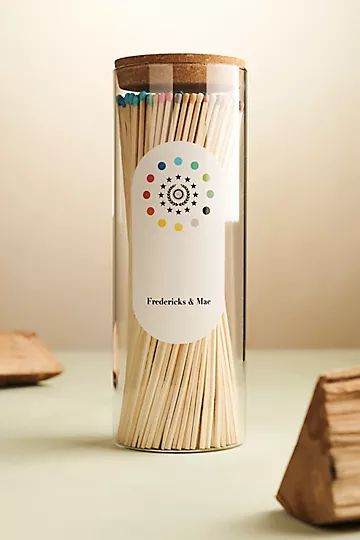 Colorful Matches in Glass + Cork Tube | Anthropologie (US)