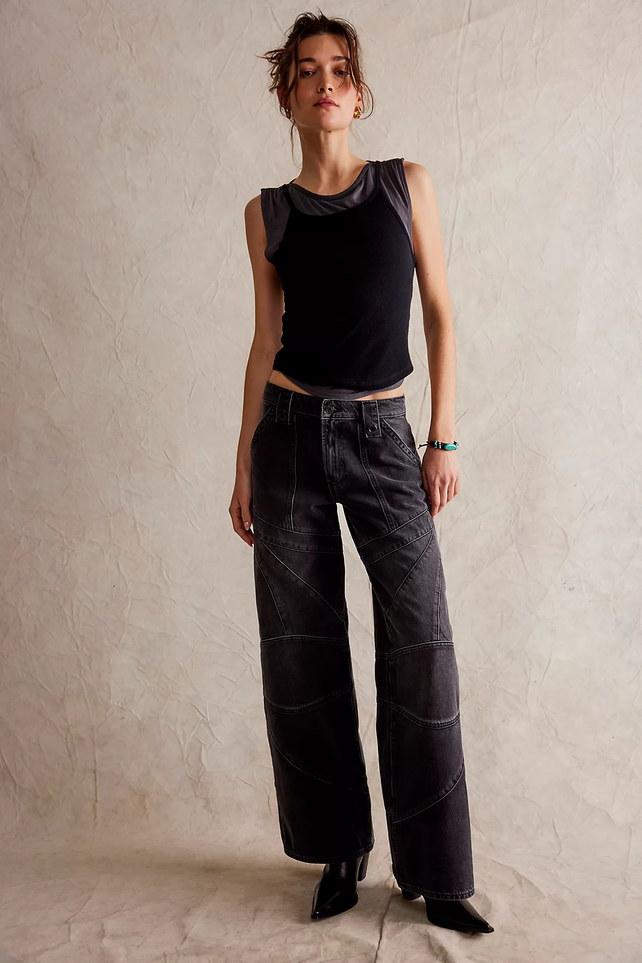 We The Free Unknown Reasons Moto Straight Jeans | Free People (Global - UK&FR Excluded)