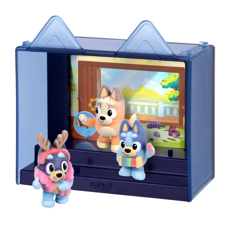 Bluey Fuzzies Magic Xylophone, 3 Flocked Collectible Mini-Figures (Includes 1 Exclusive), Display... | Walmart (US)