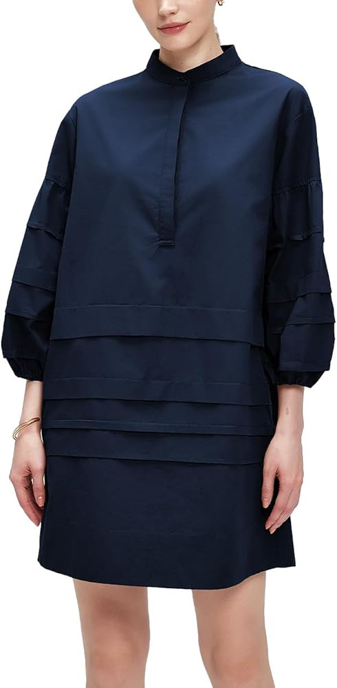 Women's Shirt Dress Long Sleeve Button Casual Down Oversized Pullover Mini Dress | Amazon (US)