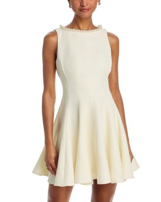 Faux Pearl Trim Tweed Sleeveless Mini Dress - Exclusive | Bloomingdale's (US)