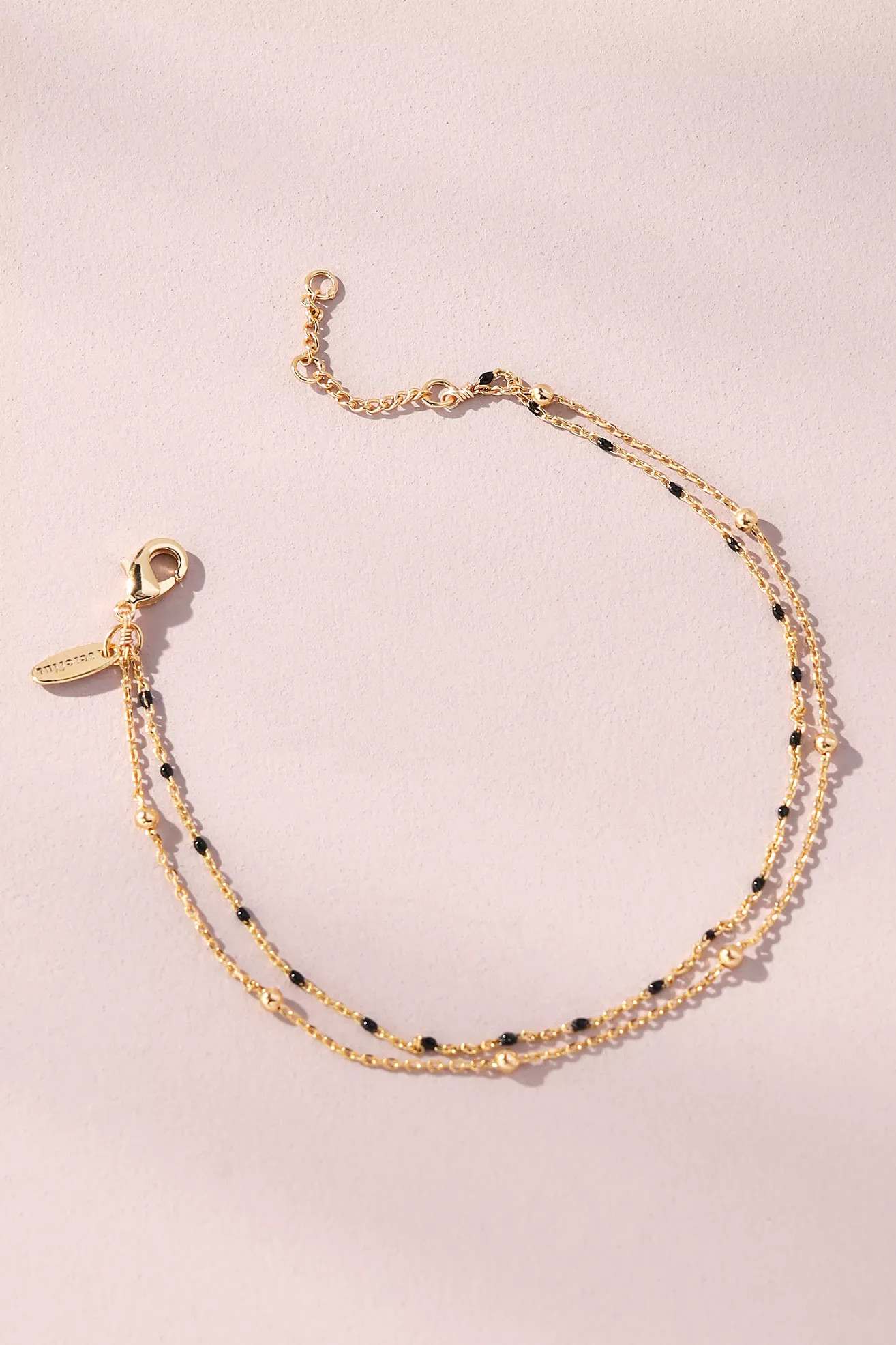 Delicate Jeweled Double-Chain Bracelet | Anthropologie (US)