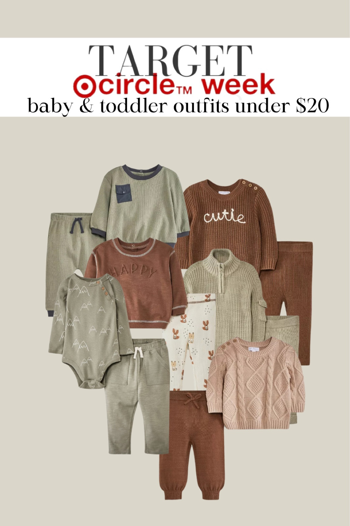 Target Deals — baby & toddler outfits under $20🎯 

#targetcircle #circleweek #targetdeals #targetkids #targetfinds #targetsale #toddleroutfits #toddlerfalloutfits #babyoutfits #toddlerboy #toddlergirls #genderneutral #toddlerfinds #babyfinds 

#LTKxTarget #LTKBaby #LTKKids