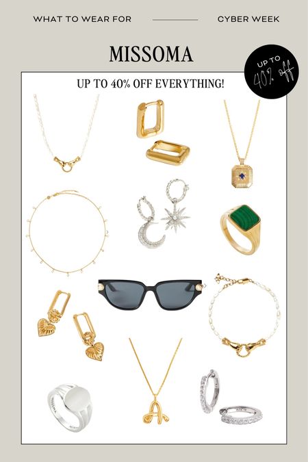 Missoma has up to 40% off everything! Here’s our favourites ✨🫶

Black Friday deals, cyber week sales, jewellery, gifts for her, gift guide 

#LTKGiftGuide #LTKCyberWeek #LTKCyberSaleUK