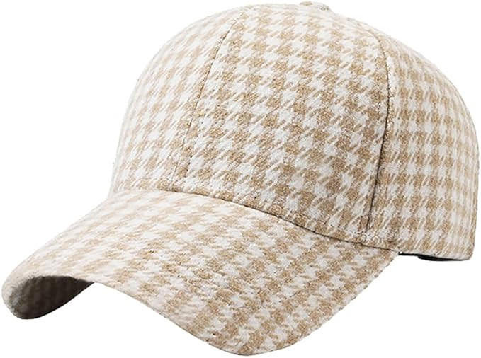 Unisex Fall Winter Plaid Print Baseball Caps Adjustable Checked Print Dad Hat Trucker Hats for Me... | Amazon (US)