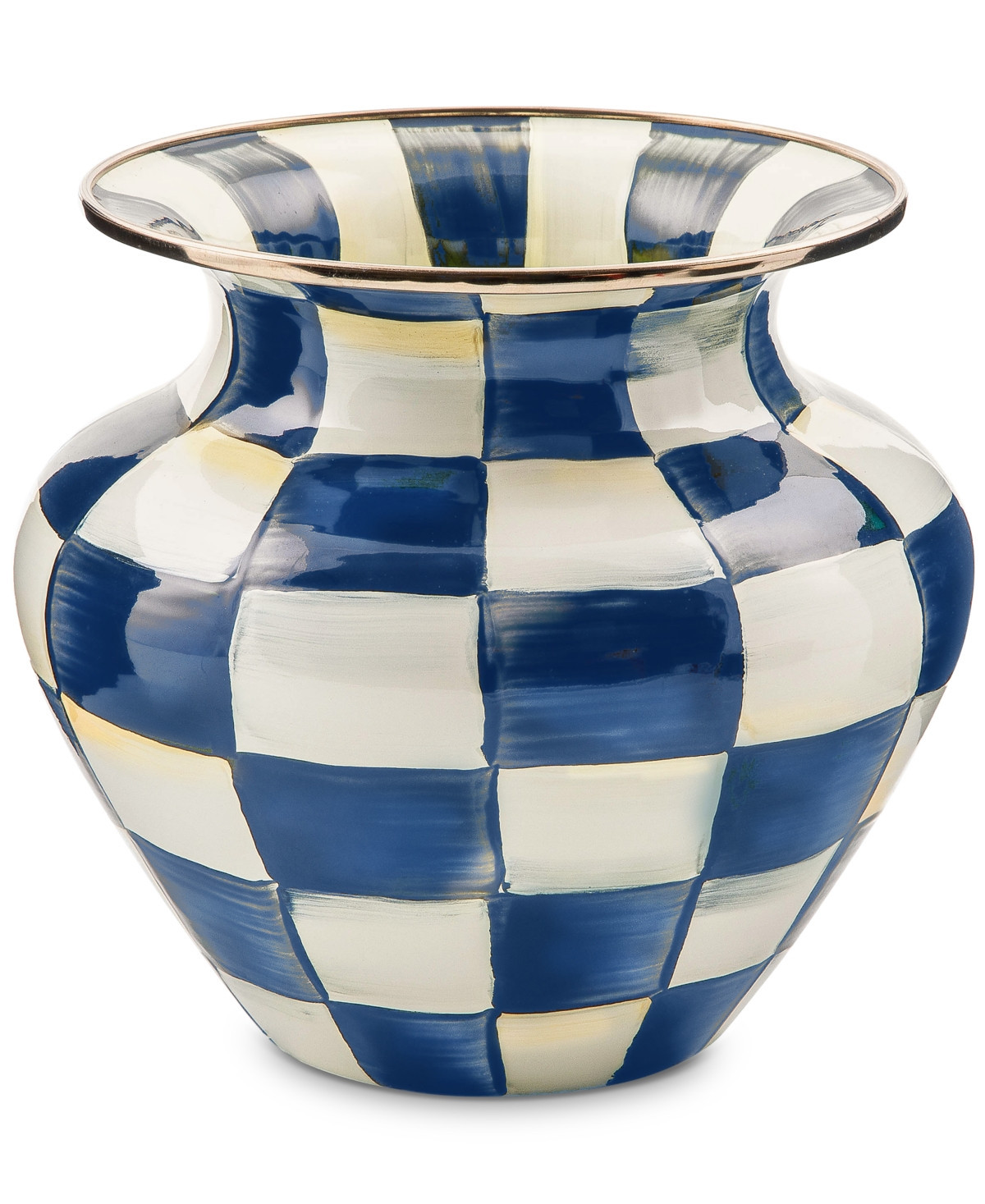 Mackenzie- Childs Royal Check Enamel Large Vase | Macy's