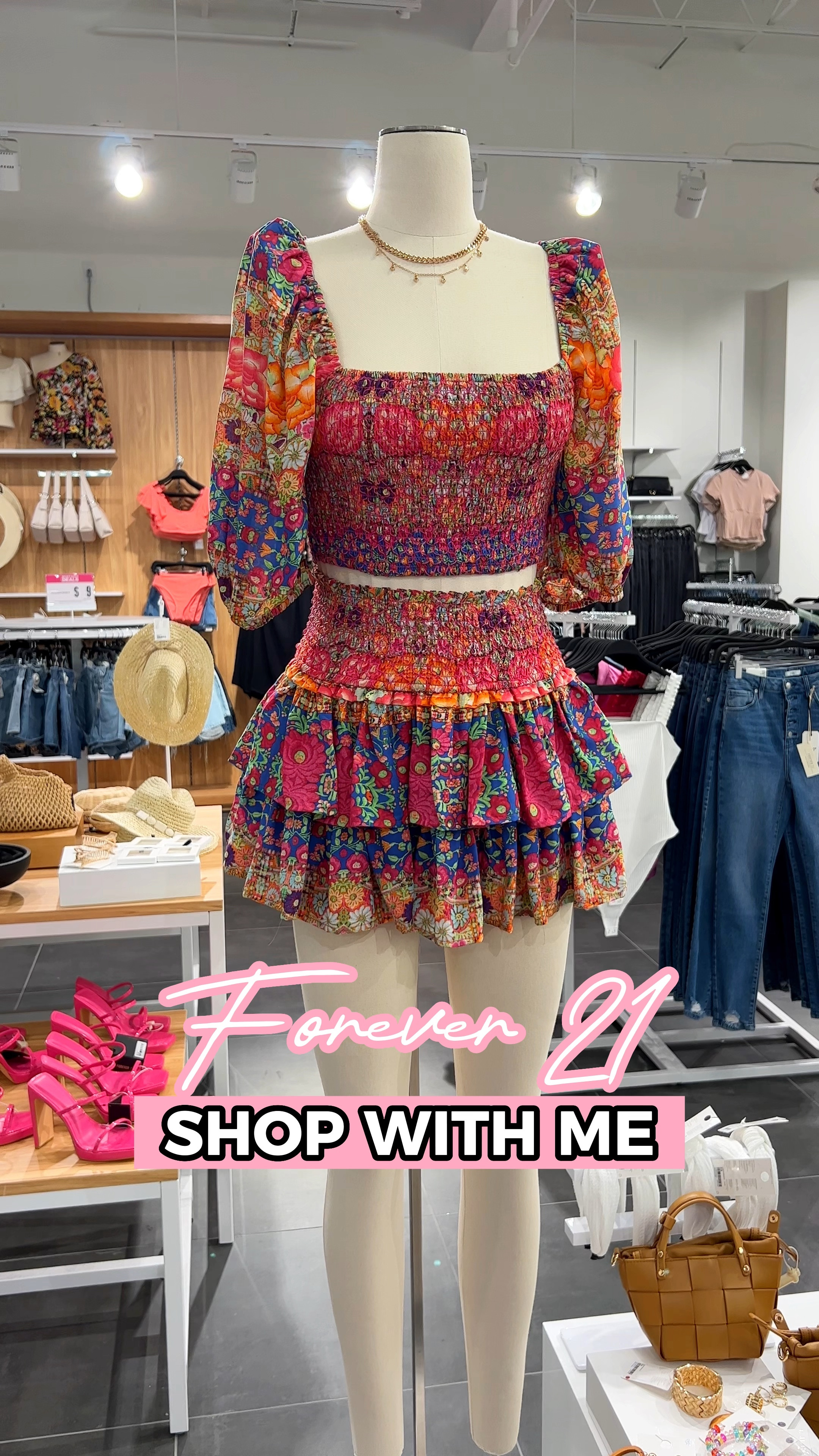 Forvever 21 has some really cute summer outfits and accessories out right now! 🙌🏾😩

💖 Ruched crop top in a size small (it runs big)
💖 Ruffled mini skirt (size large so it’s longer. The skirt is super stretchy & elastic so it still works) 
💖 Pink strappy mule sandals (Size 10, true to size)
💖 Nude platform tie ankle sandals (size 10, true to size)
💖 Baby blue crossbody bag (this will be so cute with denim outfits)

#LTKFind #LTKSeasonal #LTKunder50