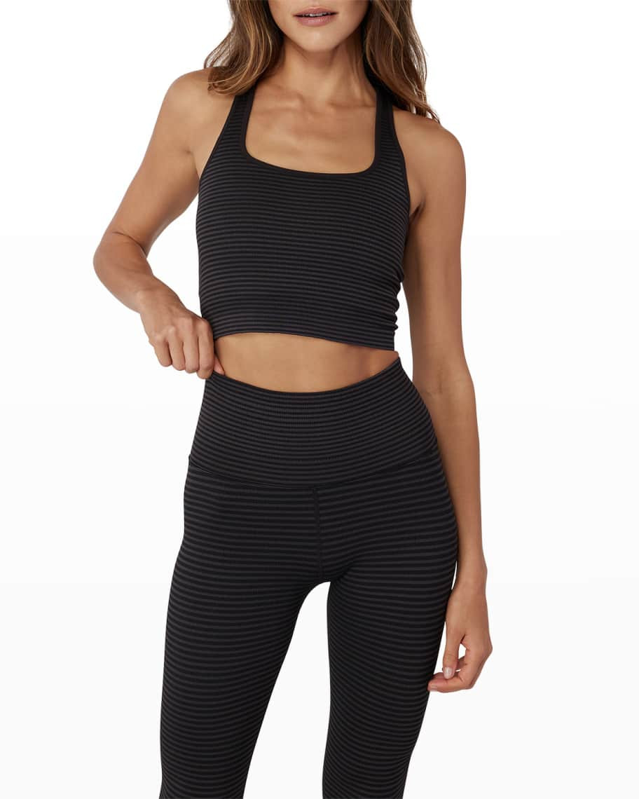 Spiritual Gangster Athena Striped Longline Sports Bra | Neiman Marcus