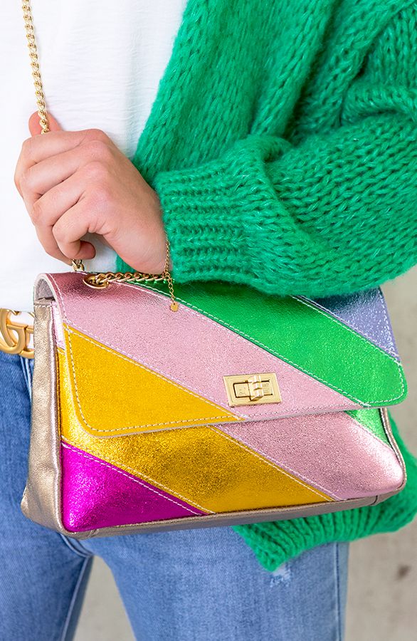 Leather Rainbow Clip Bag | Themusthaves.nl | The Musthaves (NL)