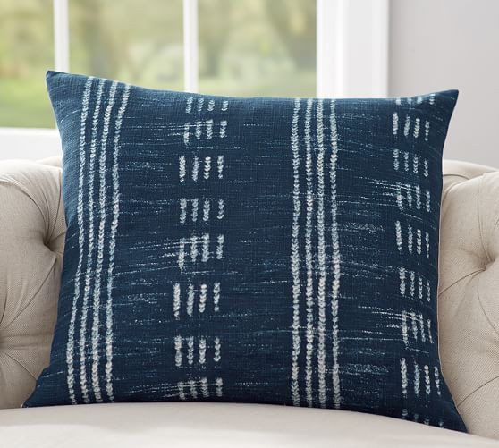 Shibori Dot Print Pillow Cover | Pottery Barn (US)