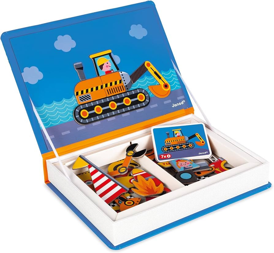 Janod MagnetiBook 69 pc Magnetic Racers Vehicle Game - Ages 3+ - J02715 | Amazon (US)