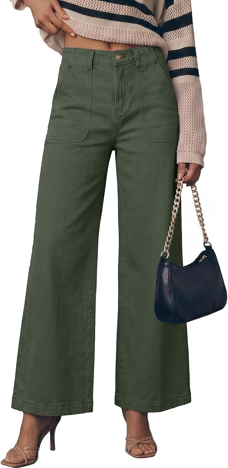 Sidefeel Womens Wide Leg Jeans High Waisted Baggy Denim Pants | Amazon (US)