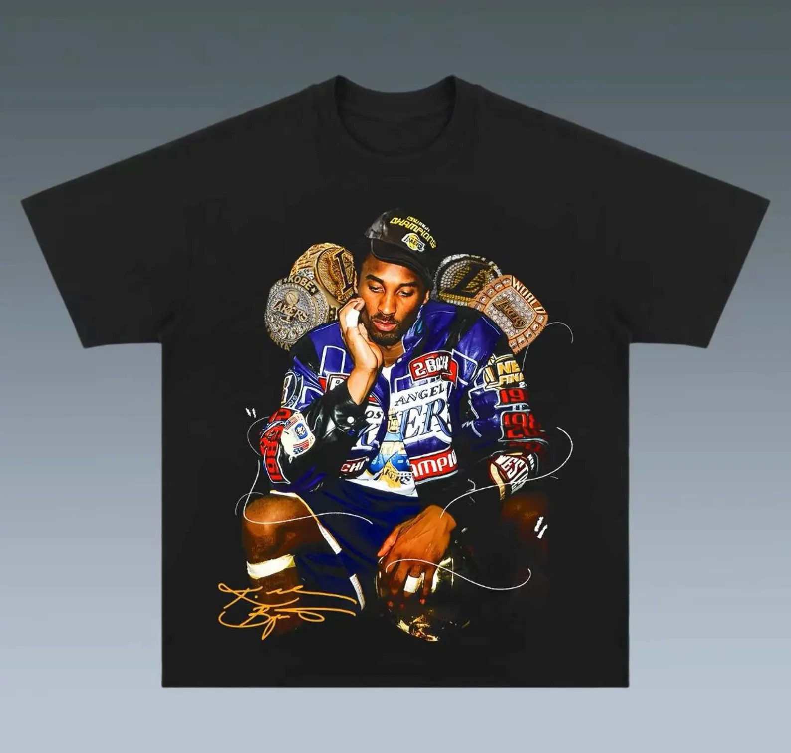 Kobe Bryant Signature Rings Graphic T-Shirt | Classic Original Unisex Tee | Etsy (US)