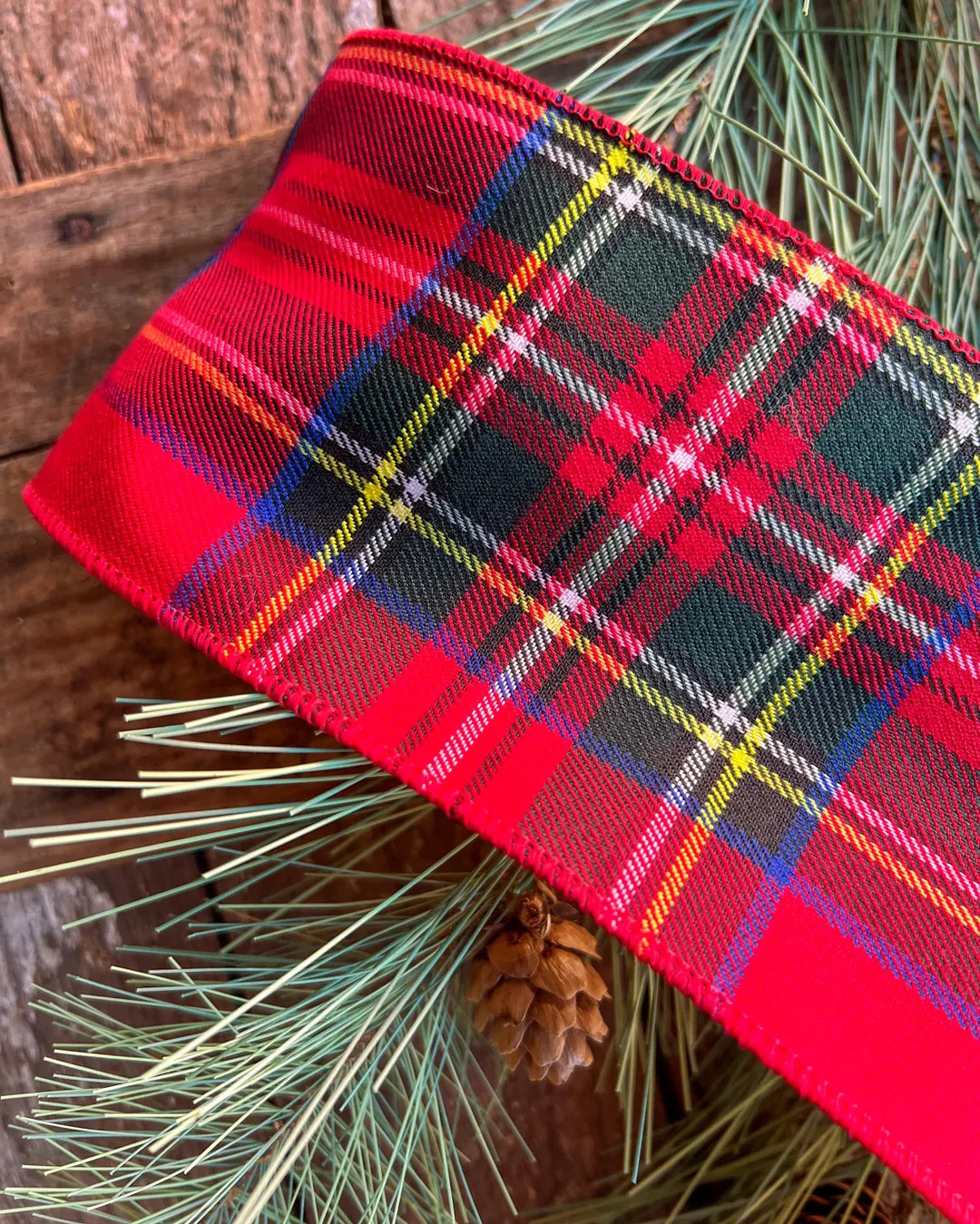 Stewart Tartan Wired Ribbon - 10 Yard Roll - Christmas Holiday Decor - Etsy Canada | Etsy (US)