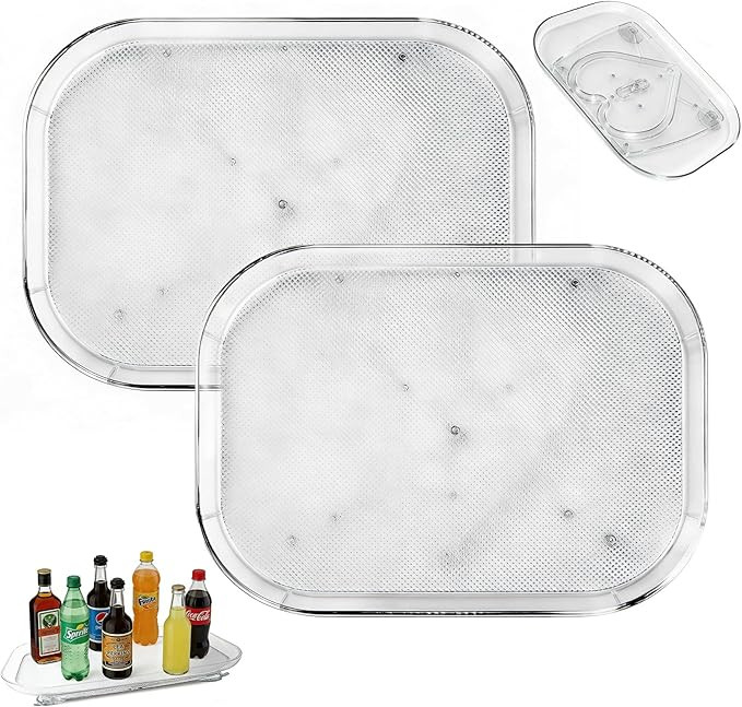 2-Pack Fridge Organizers and Storage,360° Refrigerator Lazy Susan for Fruits/Spices, Pantry Lazy... | Amazon (US)