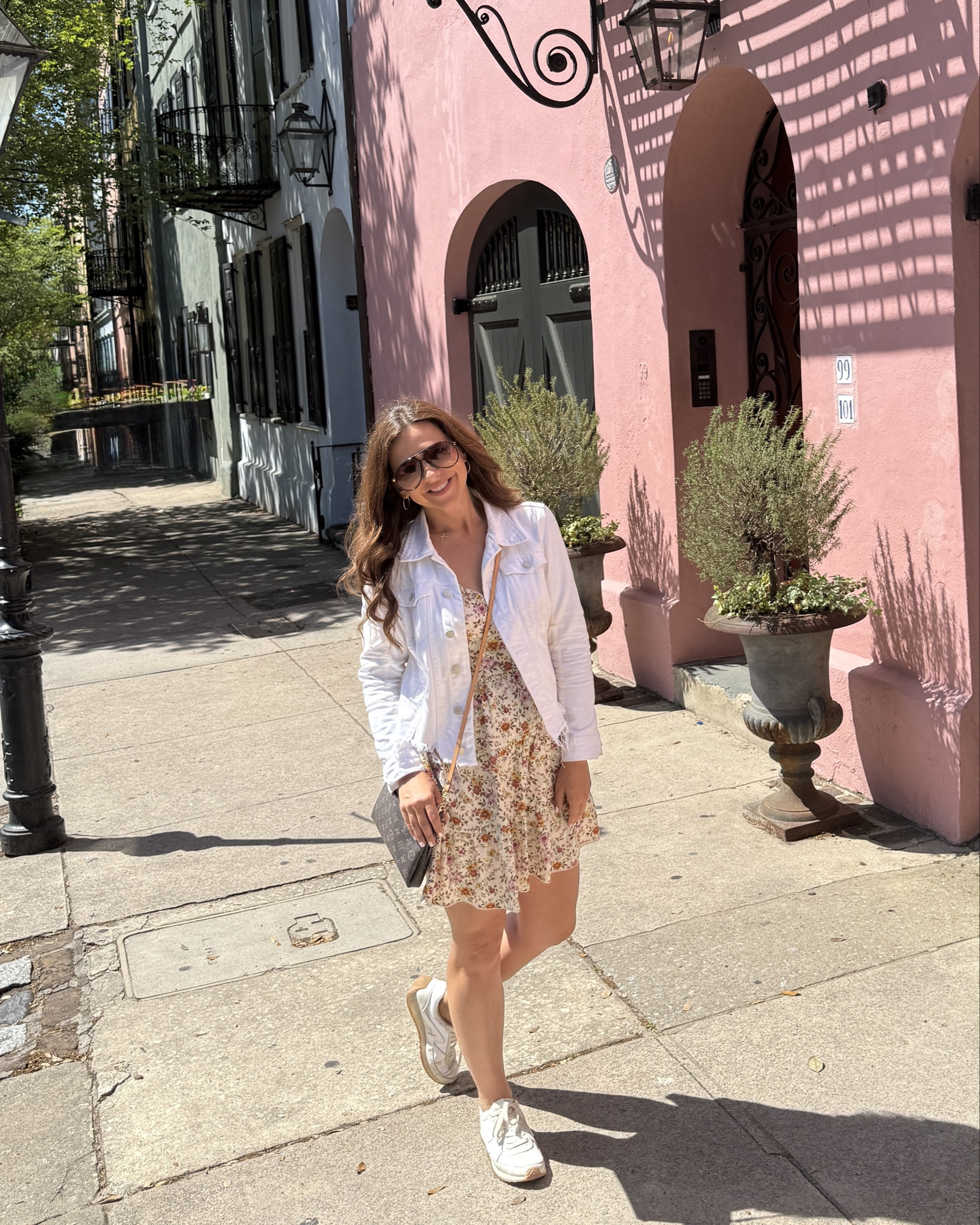 Day 2 in Charleston! Another cute $14 dress from Walmart and my favorite Target white tennis shoes. 

These dresses are my favorite - they don’t wrinkle and the material is great. I’m wearing a small. 

#LTKStyleTip #LTKSaleAlert #LTKOver40