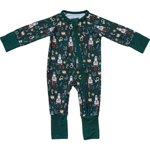 Mebie Baby Green Nutcracker Bamboo Zipper – Matching Family Holiday | Mebie Baby