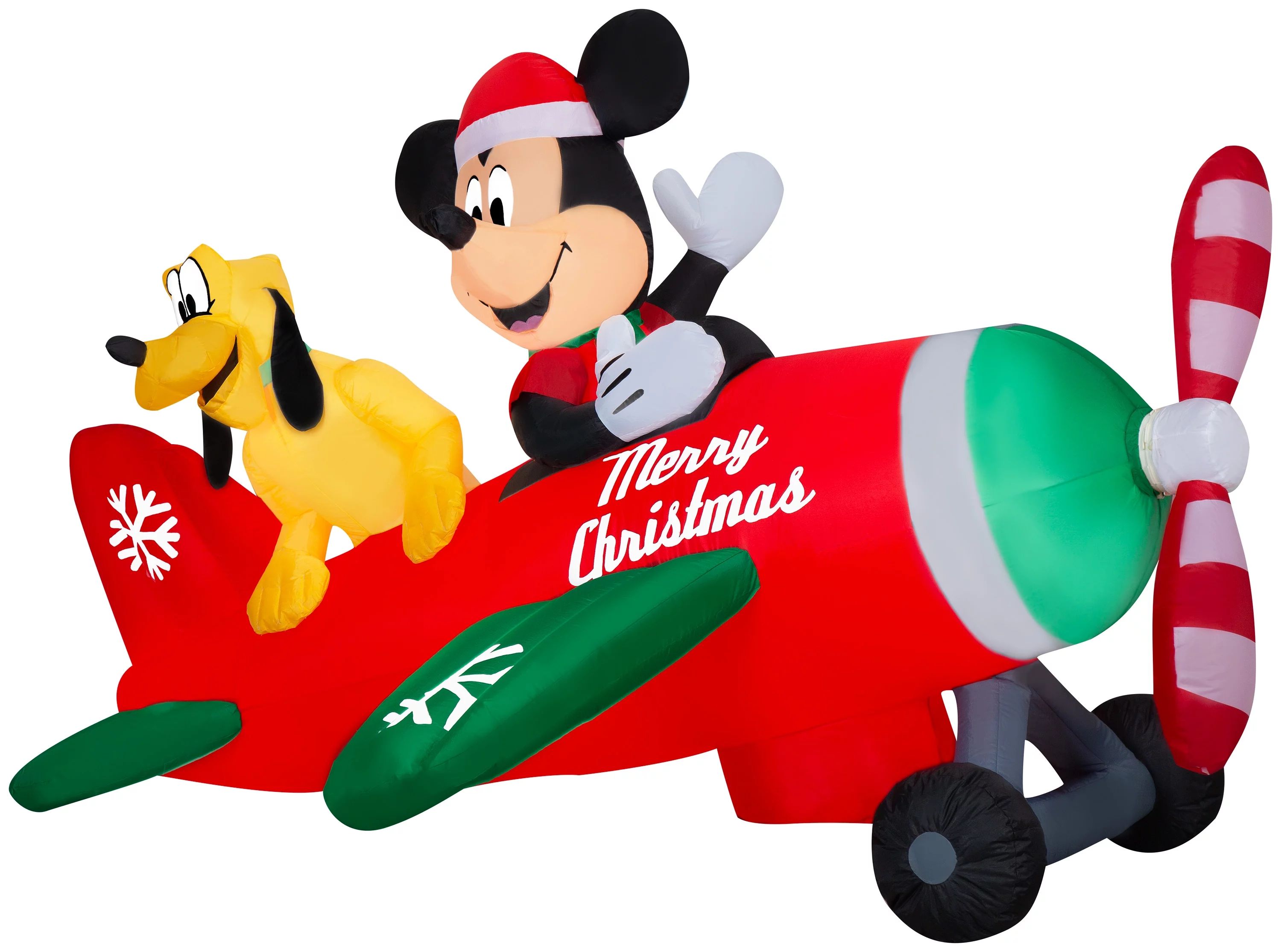 Gemmy Animated Airblown Inflatable Mickey and Pluto Clubhouse Airplane Scene w/LEDs Disney , 4.5 ... | Walmart (US)