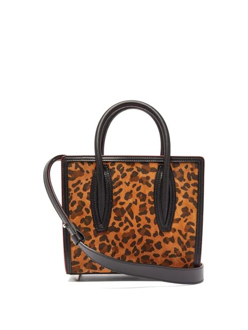 Christian Louboutin - Paloma Leopard-print Suede Tote Bag - Womens - Leopard | Matches (US)