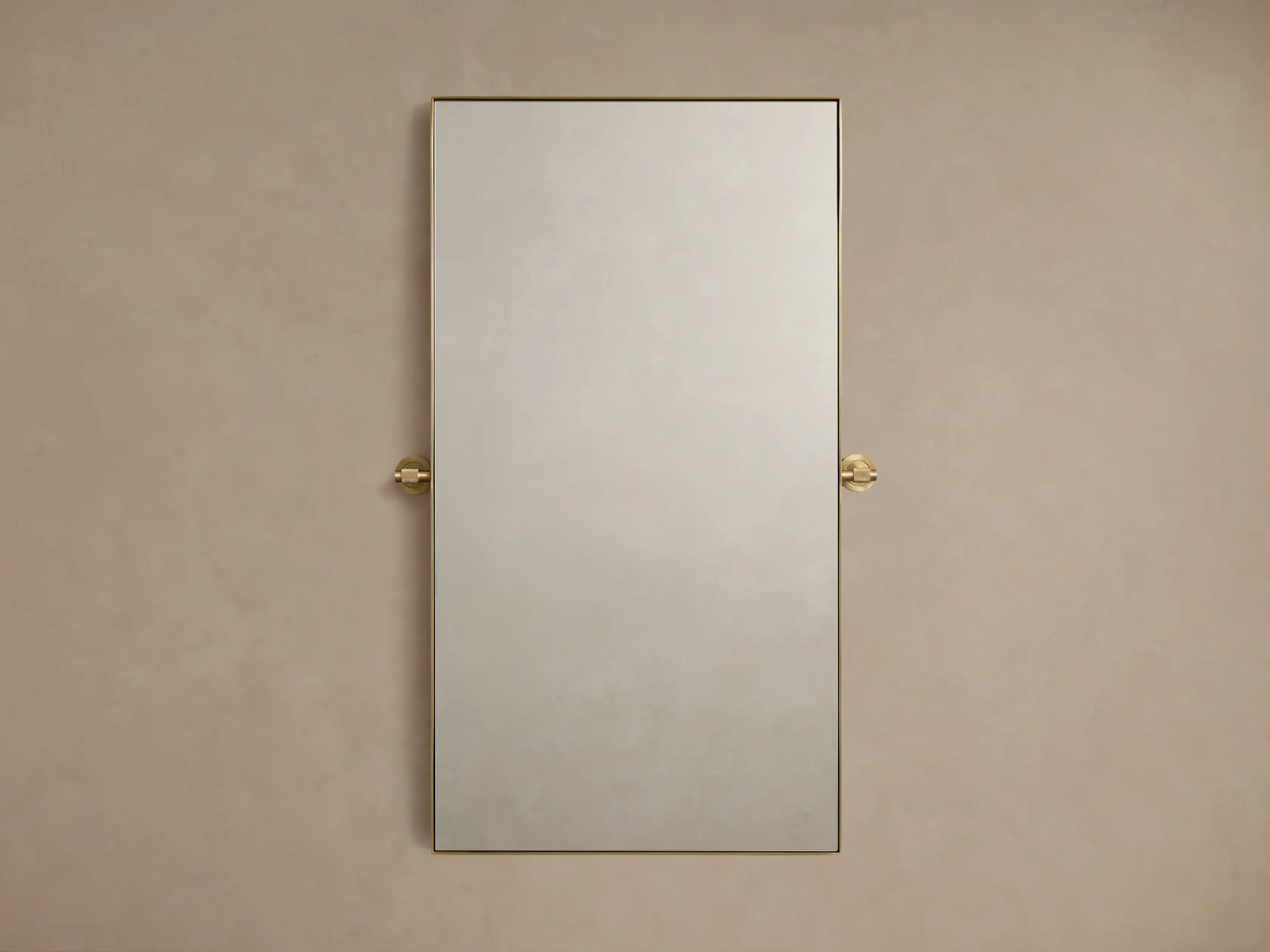 Monroe Rectangular Bath Wall Mirror in Brass | Arhaus