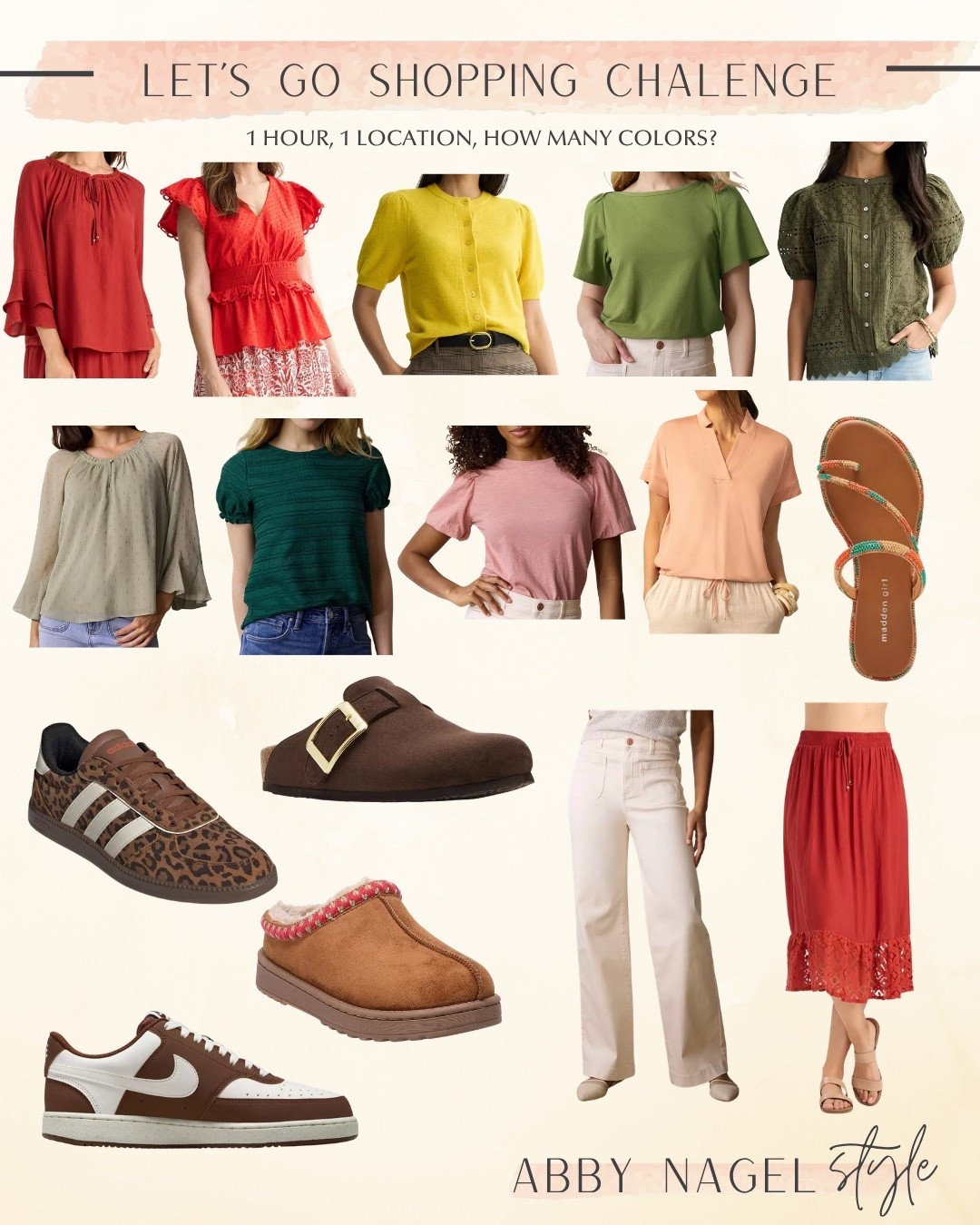 My let’s go shopping change #1: Kohl’s 

How many colors can I find in 1 hour?