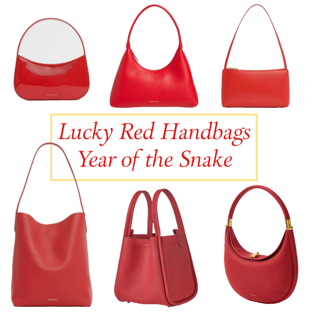 Lucky Red Handbags for the Lunar New Year and Year of the Snake. Also, lucky red handbags for new year! Love! Red isn't just lucky, it is a timeless color we can all feel good about investing in. Red handbags are fabulous for the new year and always an IT handbag color. Love that! 

 #LTKOver40 #LTKStyleTip #LTKItBag