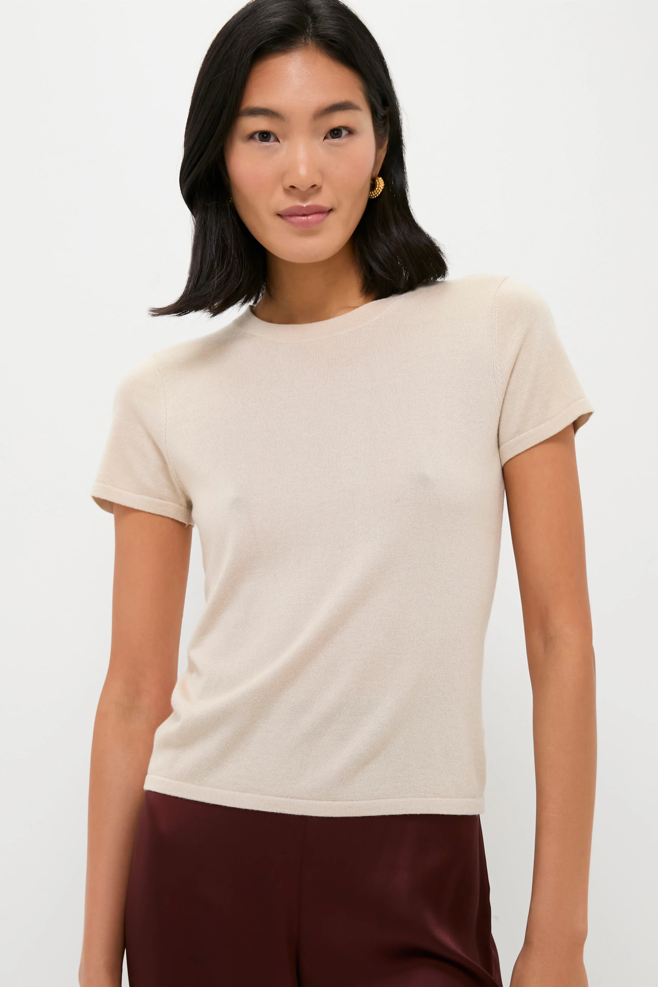 Sandstone Cashmere Silk Katie Tee | Tuckernuck (US)