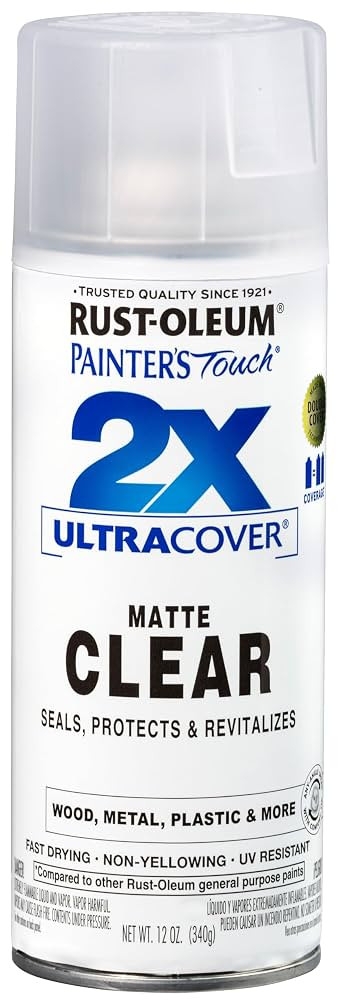 Rust-Oleum 334022 Painter's Touch 2X Ultra Cover Spray Paint, 12 oz, Matte Clear | Amazon (US)