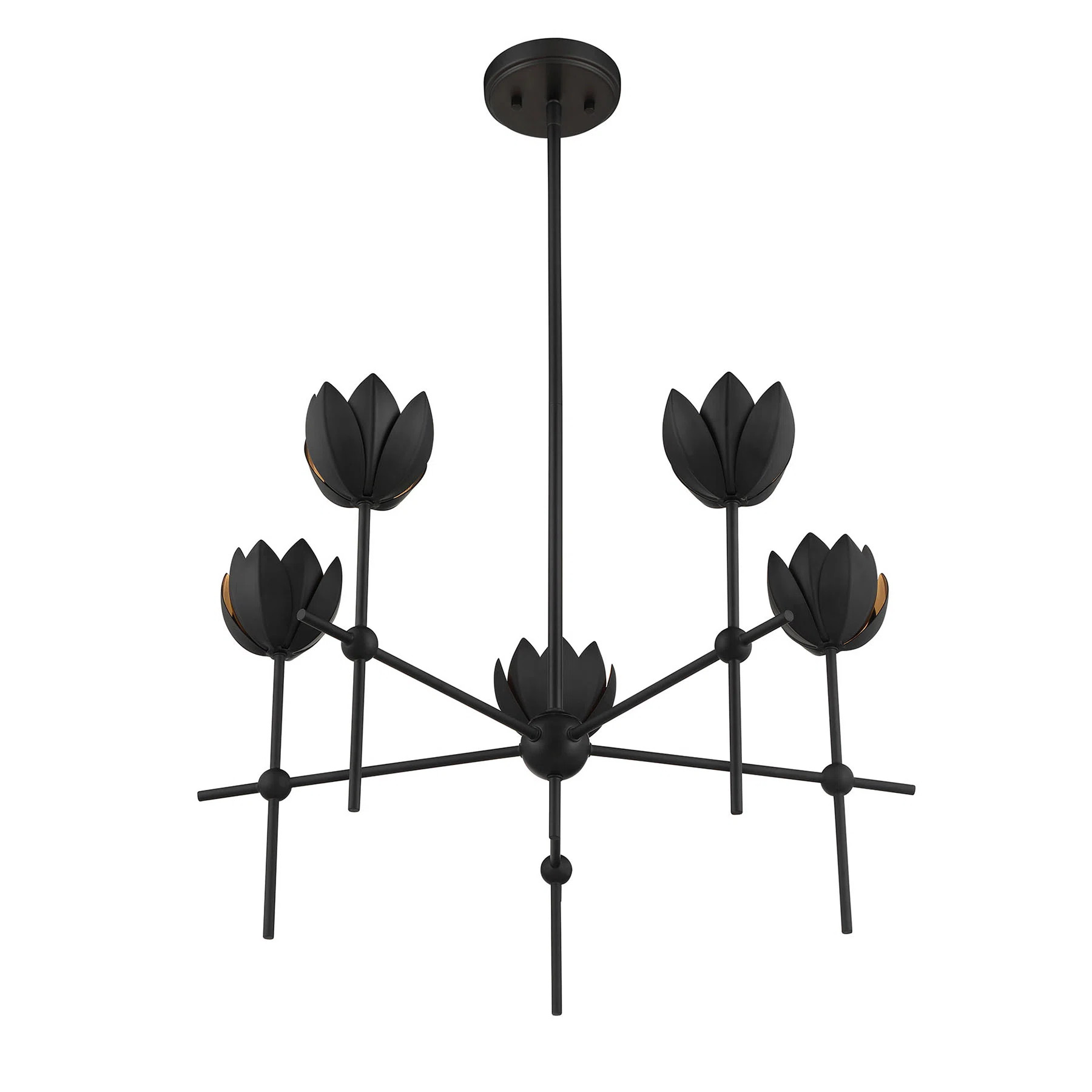 Wolfe 5 - Light Chandelier in Matte Black | Wayfair North America