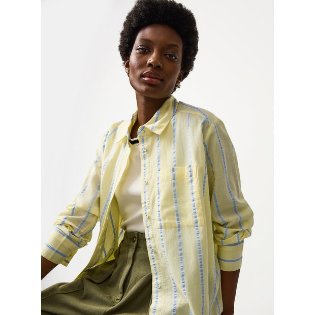 Yellow Stripe Print Long Sleeve Shirt 22 | Tu Clothing