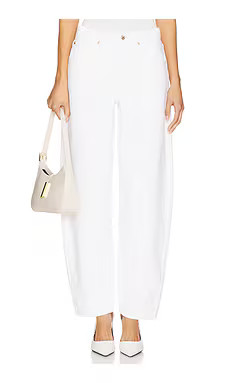 FRAME Low Slung Barrel Jeans in Au Natural Clean from Revolve.com | Revolve Clothing (Global)