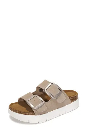 Project Cloud Gracie Double Buckle Slide Sandal in Beige Suede at Nordstrom Rack, Size 8.5 | Nordstrom Rack