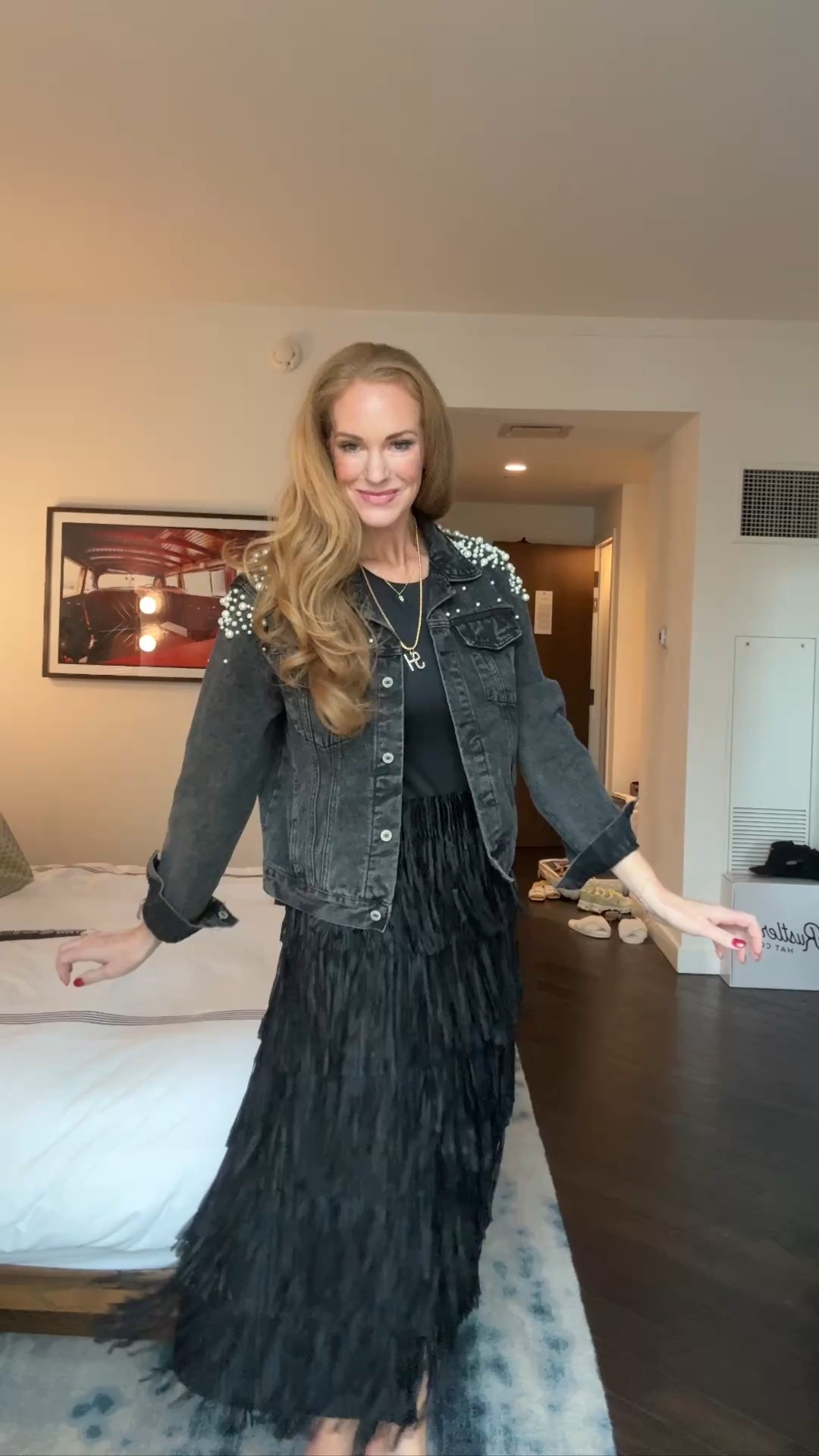 The most fun Amazon fringe skirt!! And everyone needs and blingy denim jacket-especially in Nashville! 

#LTKFindsUnder50 #LTKSeasonal #LTKTravel