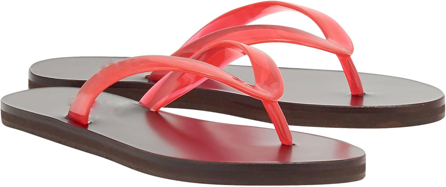 Jelly Beach Flip Flop for Women Clear Jelly Sandals Jelly Slides Shoes | Amazon (US)